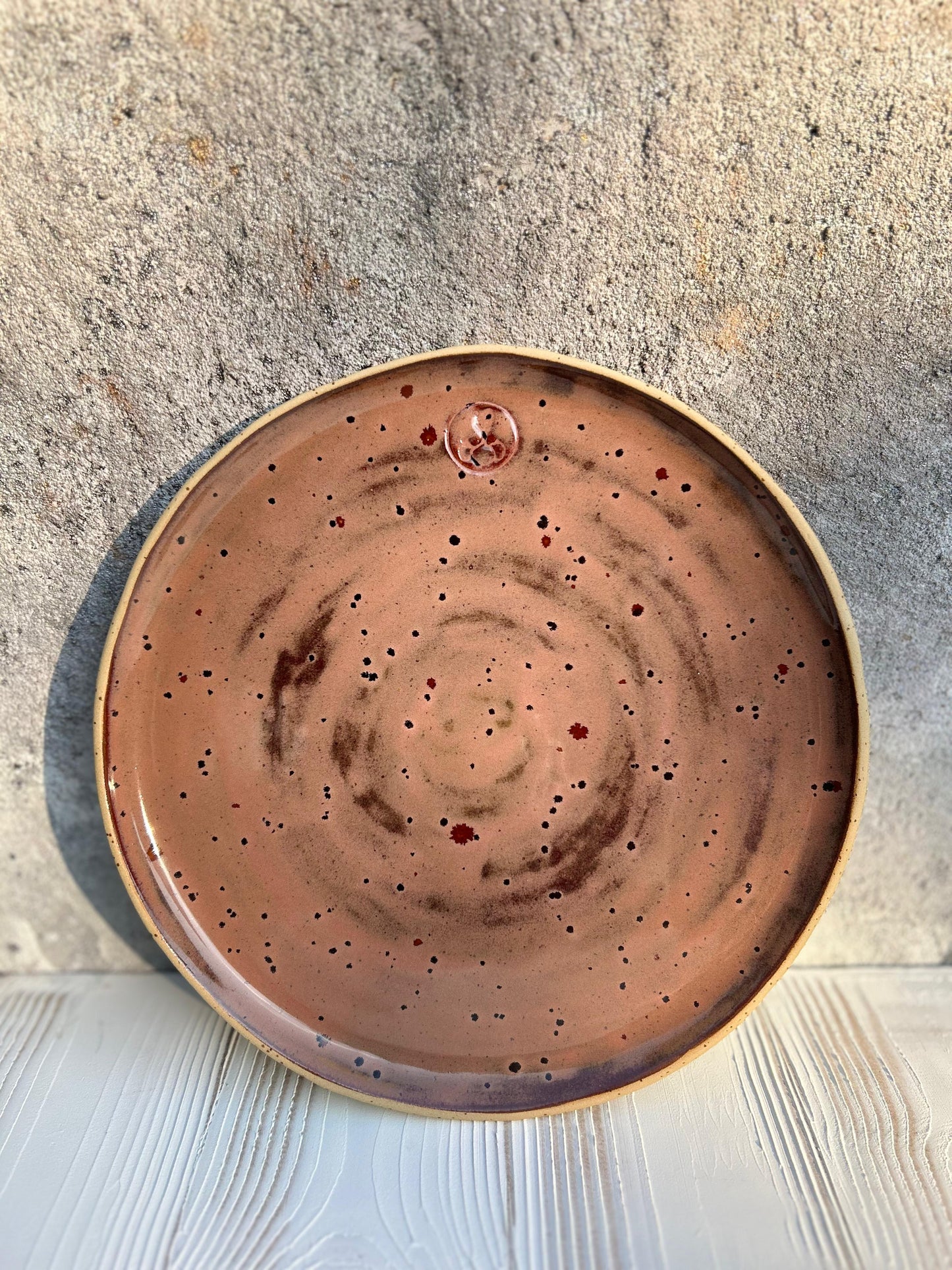 Red Cherry Universe Round Serving Plate
