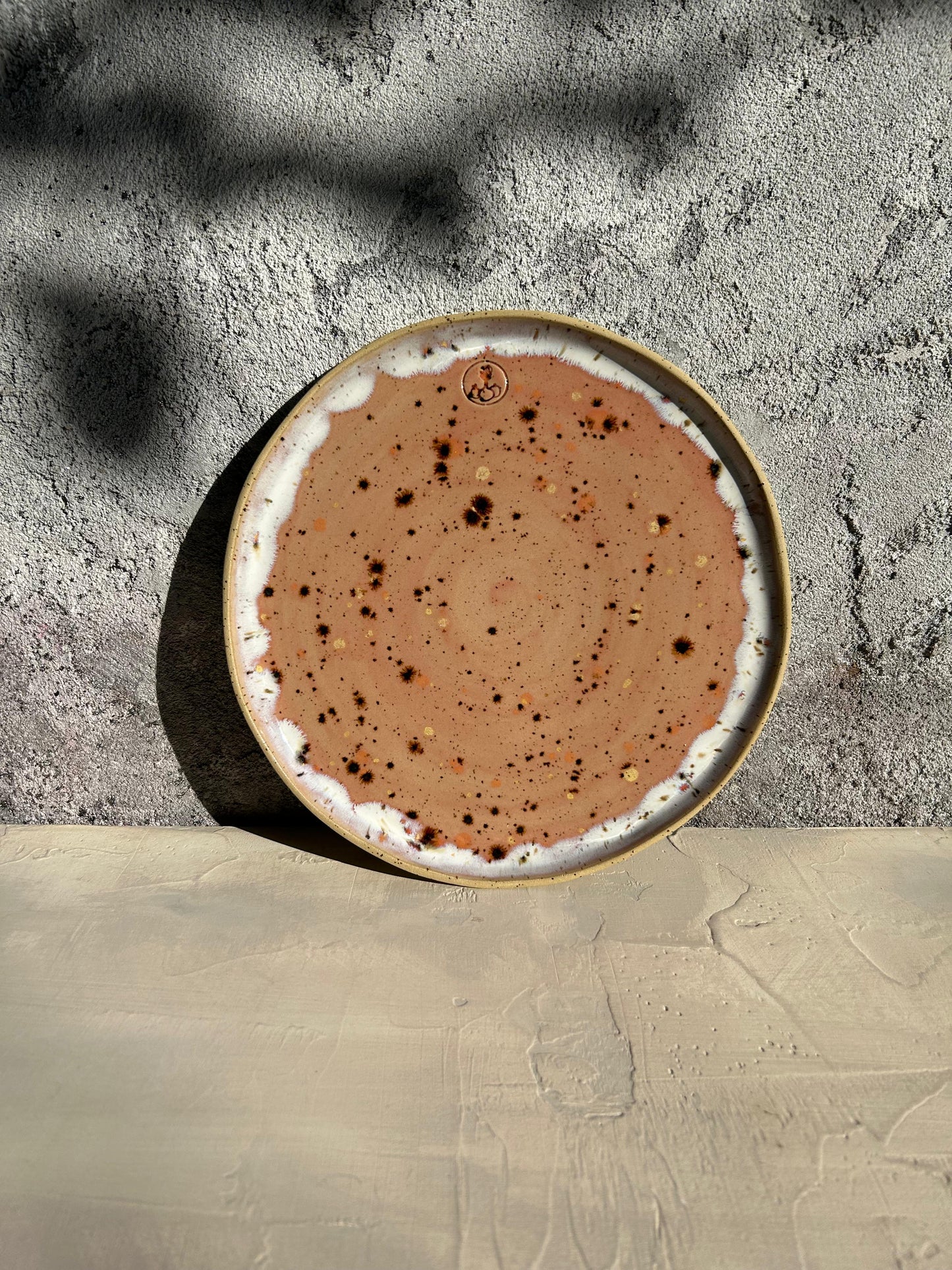 Pinkish Universe Round Serving Plate