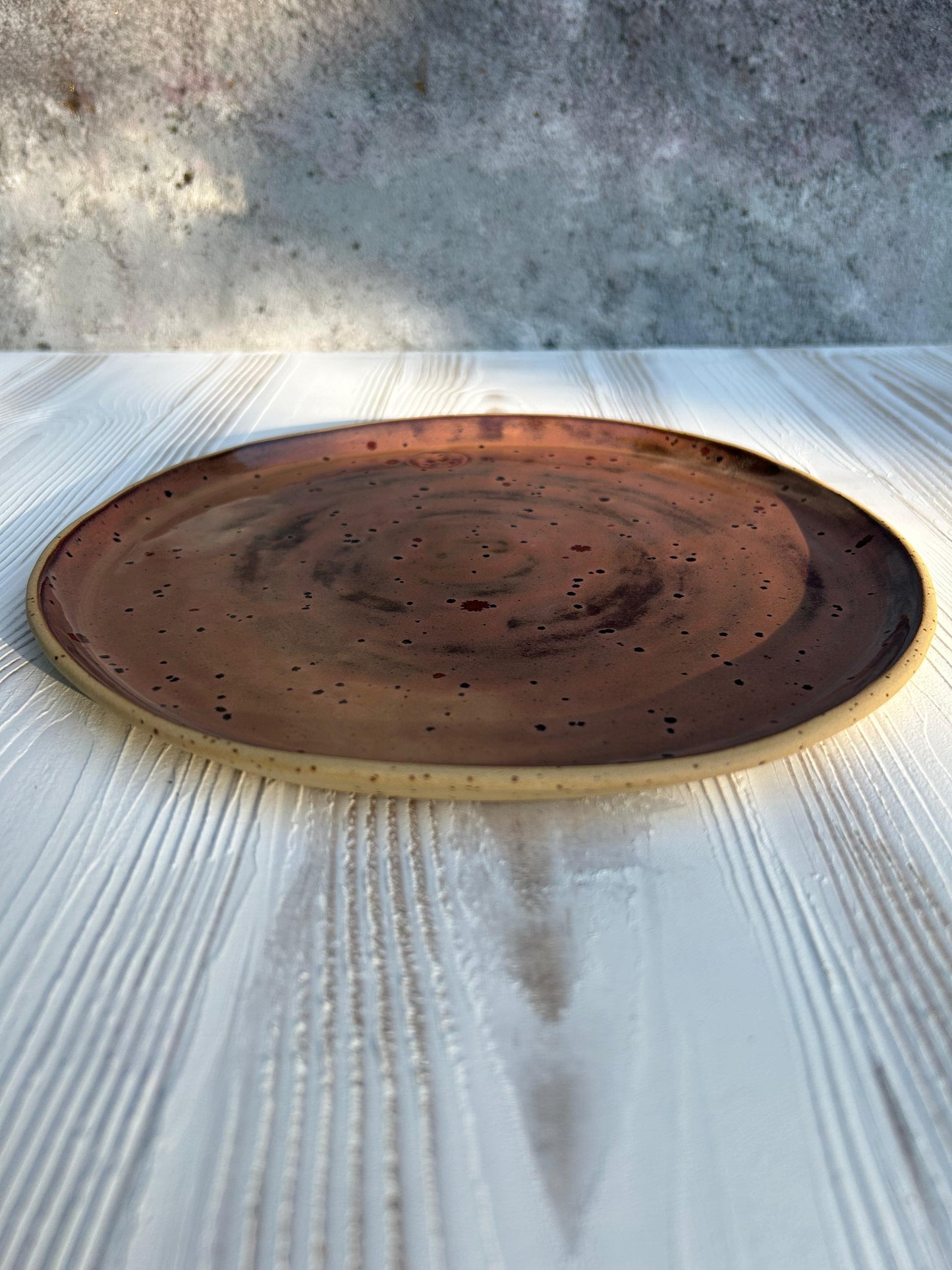 Red Cherry Universe Round Serving Plate