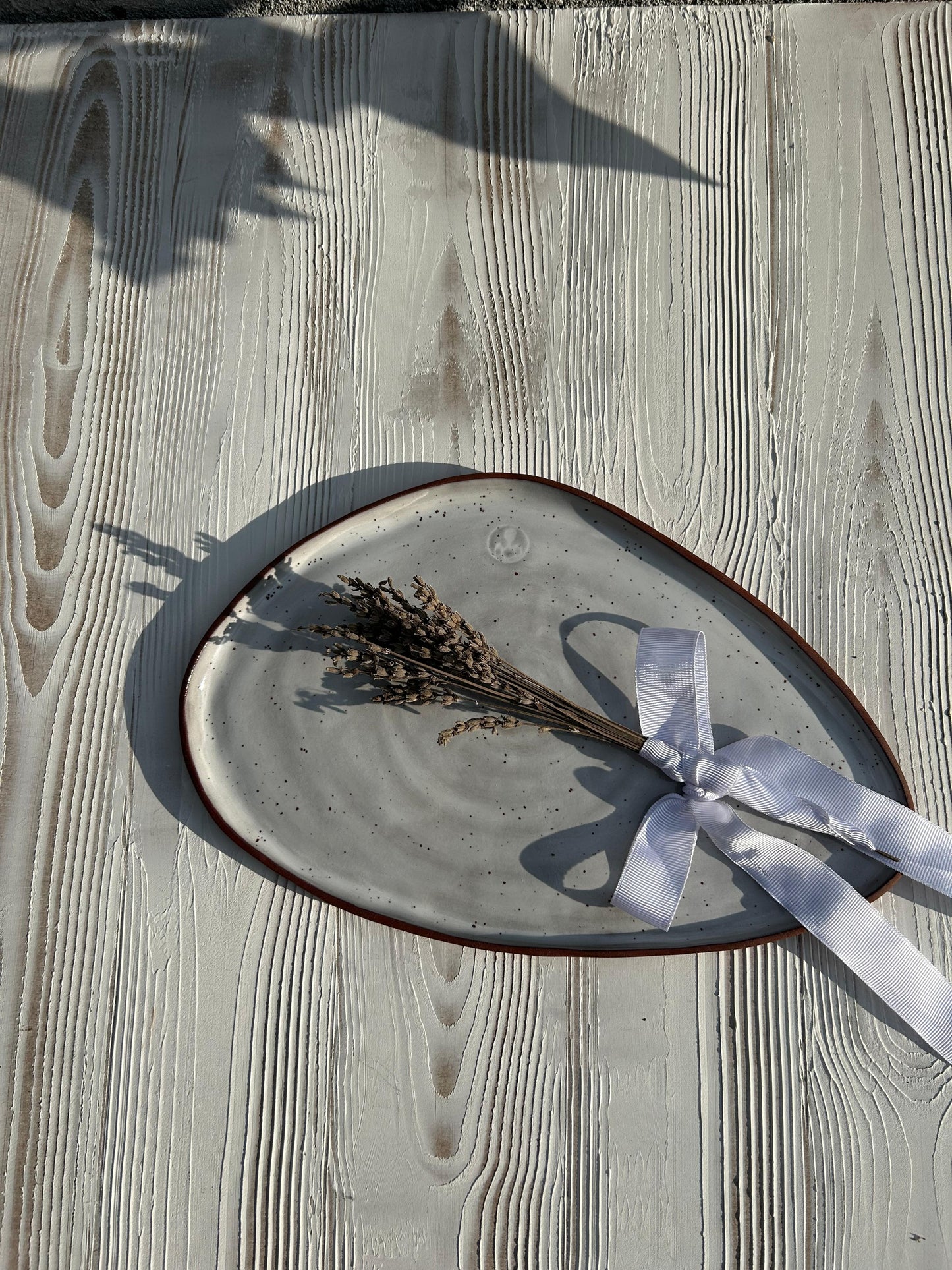 Flowery Triangular Serving Plate