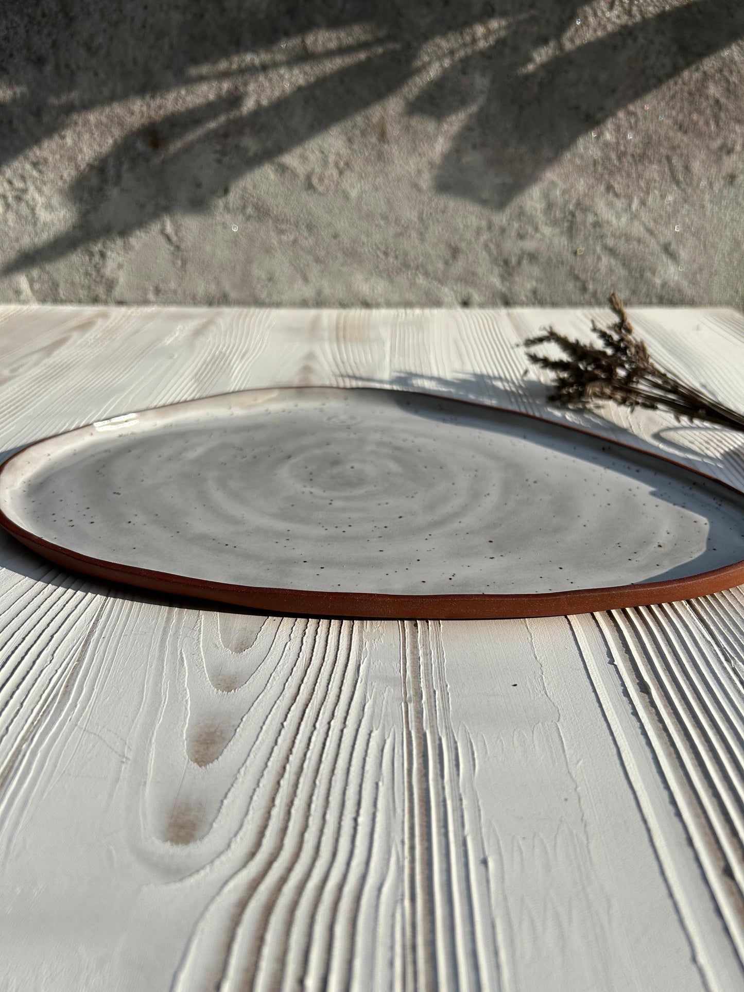 Flowery Triangular Serving Plate